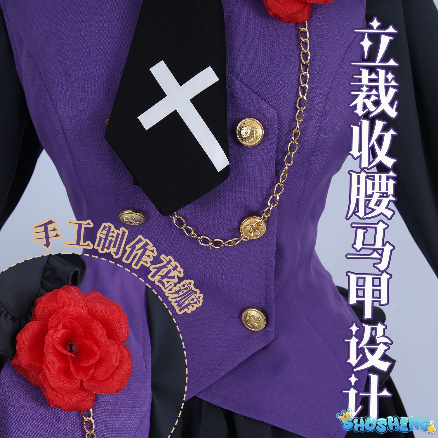 Love, Chunibyo & Other Delusions Takanashi Rikka Cosplay Costume Gothic Dress Halloween sweet girl New uniform