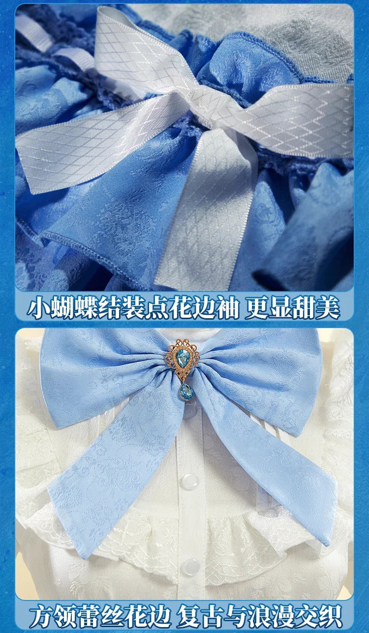 Shusheng-R Anime Re:Zero Rem cosplay costume Halloween carnival Gothic dress Lolita Sweet dress accessories props girls Rem uniform set