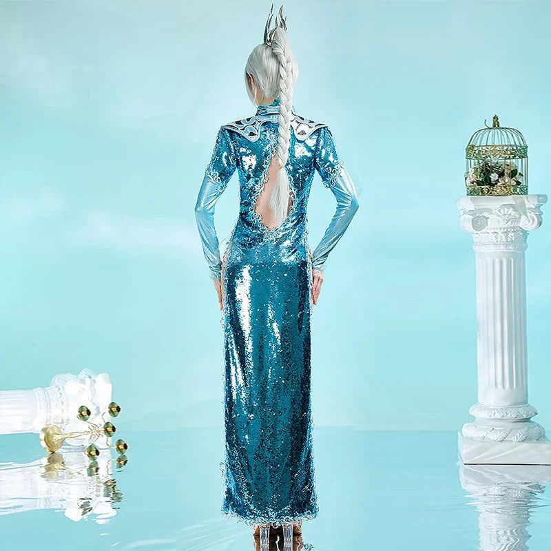 Shusheng-R Game Baldur's Gate 3 Maride Cosplay Mother of Waves Costume Halloween party sexy leather dress accessories props women uniform