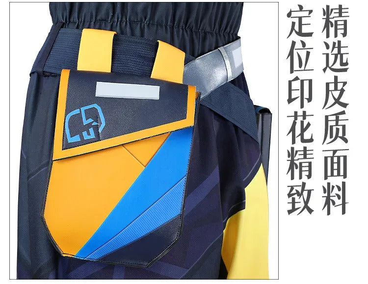 Game Waylay VALORANT Cosplay Costume Jumpsuit backpack waist bag necklace ear clip set Halloween casual for men women uniform