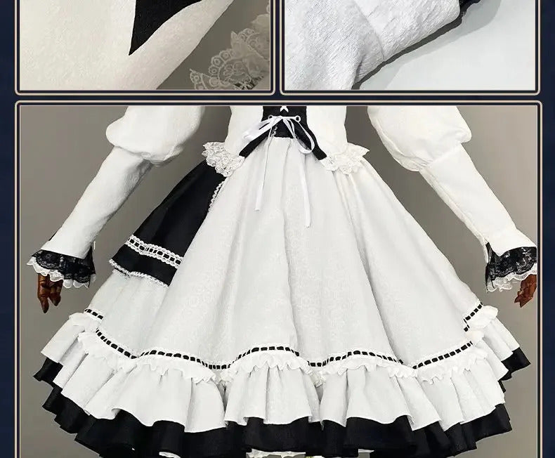 Asahina Mafuyu mfy Cosplay PRSK PJSK Five boxes Costume New Sweet Lolita Dress Halloween Party Fashion Women's Maid Uniform