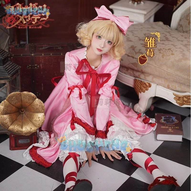 Anime Rozen Maiden Hinaichigo Souseiseki Cosplay Costume Halloween Carnival Sweet and Cute Lolita Dress and Accessories Girl Set