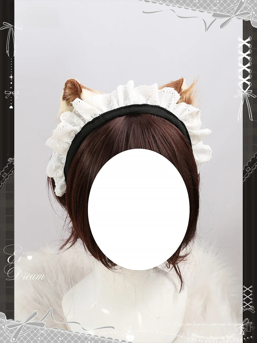 Game Nu: Carnival Eiden Cosplay Costume Sweet Maid Dress Halloween Carnival Lolita Uniform Accessories Prop Woman Man Eiden Set
