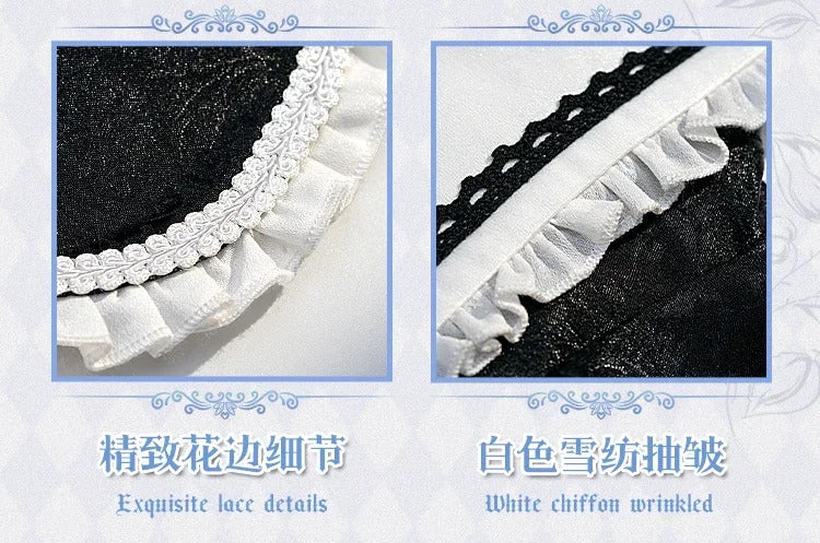 Shusheng-R Anime EVA New Ayanami Rei Cosplay Costume Halloween Party Sweet Lolita dress hat socks necklace prop set men women uniforms