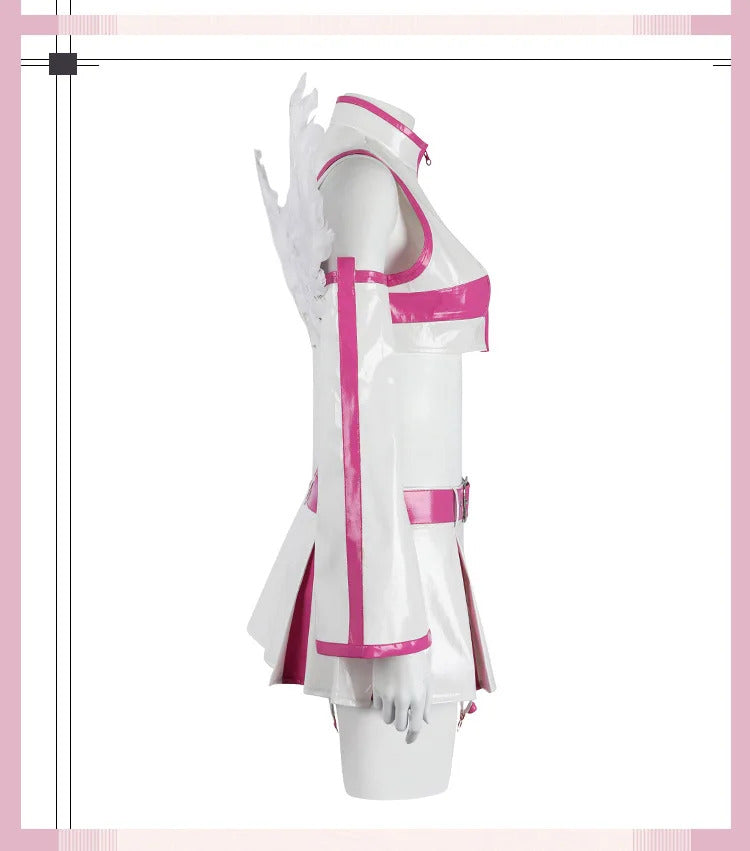 Lilysa Amano Liliel Cosplay Costume Wig Skirt Anime 2.5 Dimensional Seduction Uniform Wings Headwear Halloween Party for Women