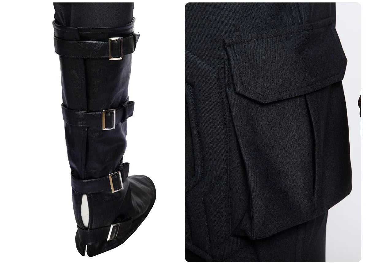 Movie Superhero Steven Rogers Captain Cosplay Hydra Costume Mask Shawl Gloves Pants Waist Bag Shoe Cover Halloween Men Uniform