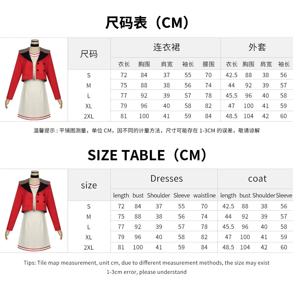 Anime dandadan Momo Ayase cosplay red costume coat dress socking earrings Hallowmas carnival play role clothes clothing