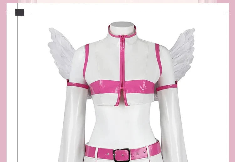 Lilysa Amano Liliel Cosplay Costume Wig Skirt Anime 2.5 Dimensional Seduction Uniform Wings Headwear Halloween Party for Women