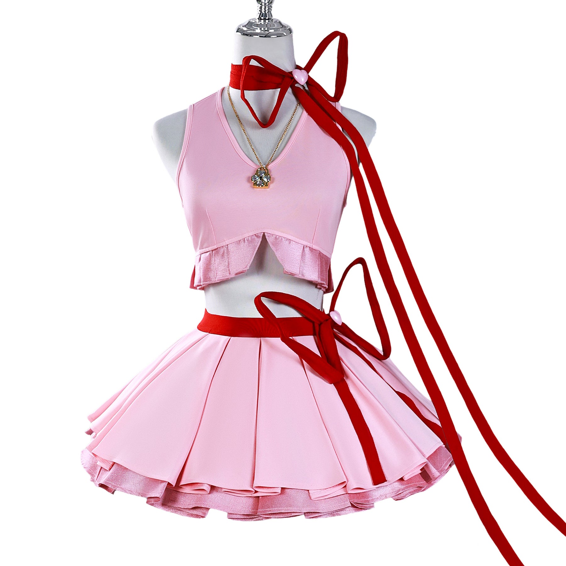 Anime Shugo Chara Cosplay Hinamori Amu Costume Amulet Heart Pink Girls Dress Sexy Cos Wigs Jirai Kei For Halloween Customized