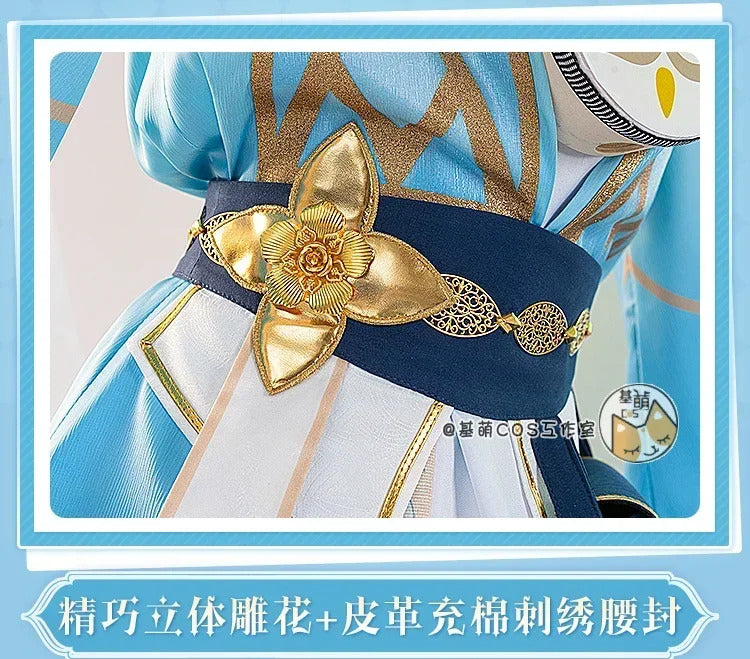 Genshin Impact Lumine Cosplay Costume The Knight of Flowers Uniform Halloween Carnival Party Christmas Play Role Clothing
