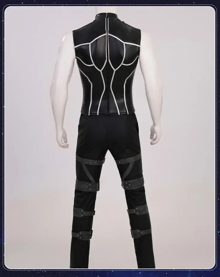 Anime Fate/stay nigh EMIYA Cosplay Arche Costume Black leather top apron pants set Halloween party handsome men women uniform