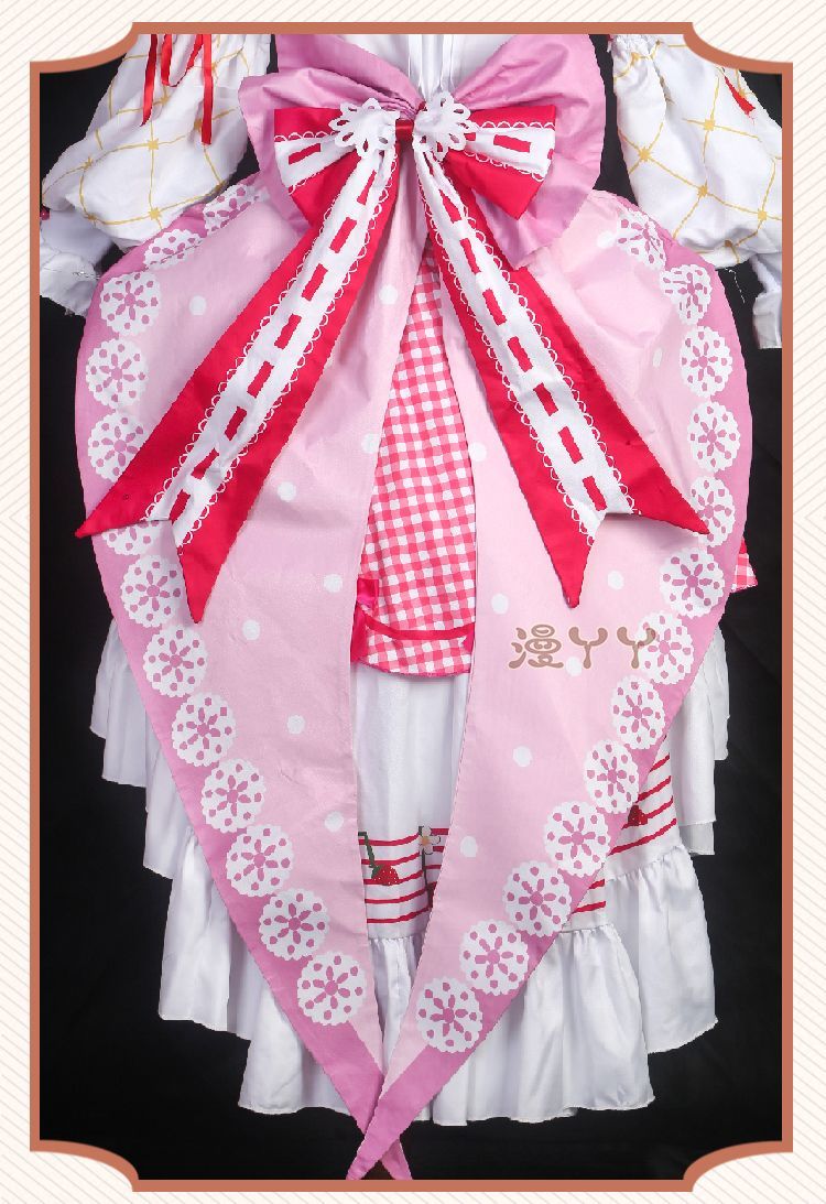 Anime Strawberry Miku 15th Anniversary Cosplay Costume Miku Lovely Lolita Dress Women Halloween Uniform Party Fancy Dress