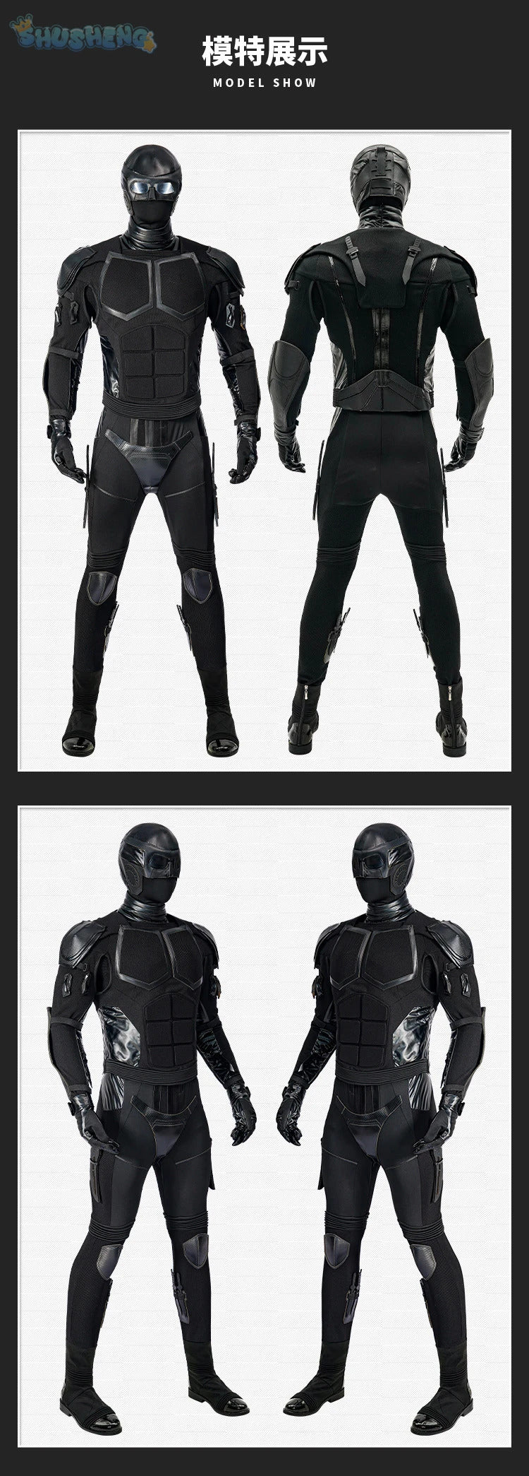 The Boys Season 2 Black Noir Cosplay Costume Black Jumpsuit Halloween Carnival Superhero Battle Noir Outfit Adult Men Helmets