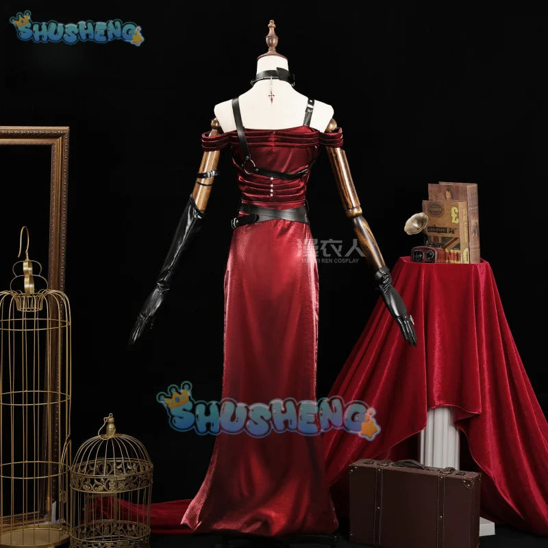 Love and Deepspace Heroines Cosplay Costume Red Dress Enchanting Veil Uniform Sylus Relentless Conqueror MC Halloween Women Girl