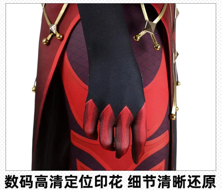 Game Rivals Scarlet Cosplay Witch Costume Emporium Matron Red Top Skirt Outfit Full Set Halloween Scarlet Fantasia Costumes