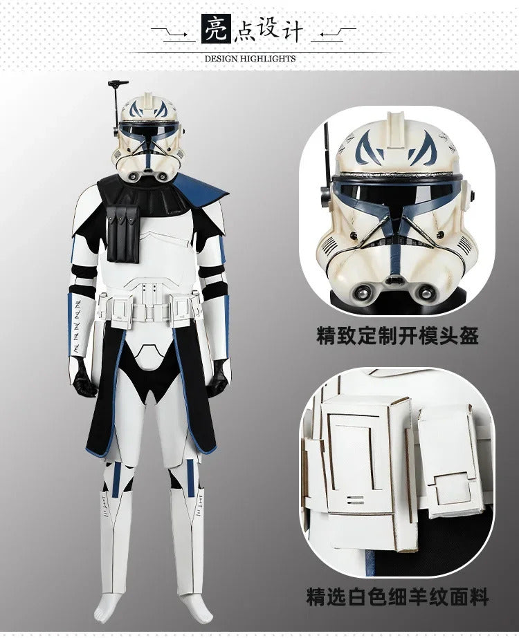 Captain Rex CT-7567 Movie Star Cosplay Costume Helmet shoes gloves waist bag prop set Halloween men women fantasy New uniform