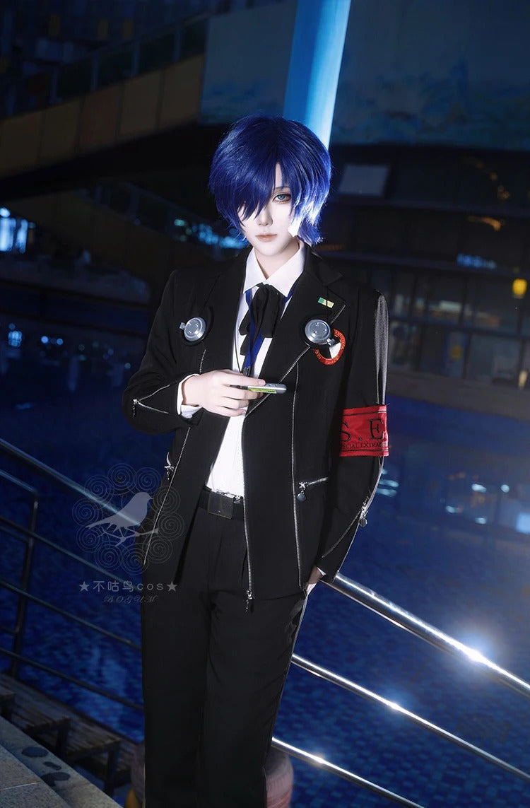 Yuuki Makoto Cosplay Costume Game Persona 3 High School Uniform Suits for Handsome Men Christmas Carnival Dress Party Shusheng