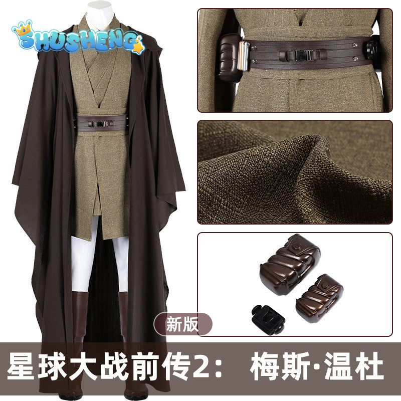 Star Wars Mace Windu Cosplay Mace Costume for Men Adult Anime Outfit Halloween Party