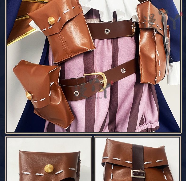 Identity Ⅴ Anne Lester Toy Merchant Cosplay Costume Hat waist bag glasses tie Halloween Gothic casual uniform Woman Man New set