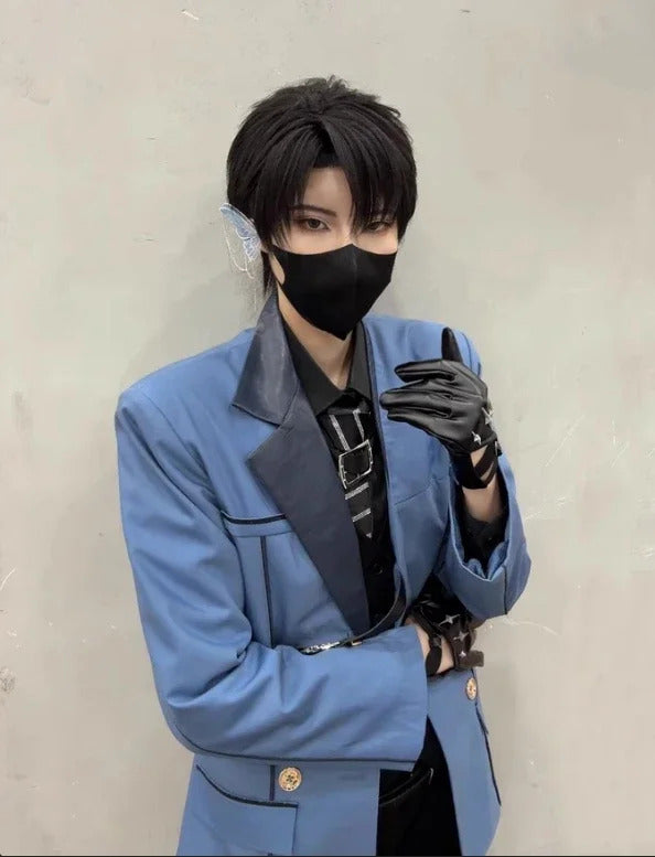 Shusheng-R Game Love and Deepspace Rafayel Xavier Zayne Sylus Cosplay Costume Halloween party handsome suit pants shirt tie Man uniform set