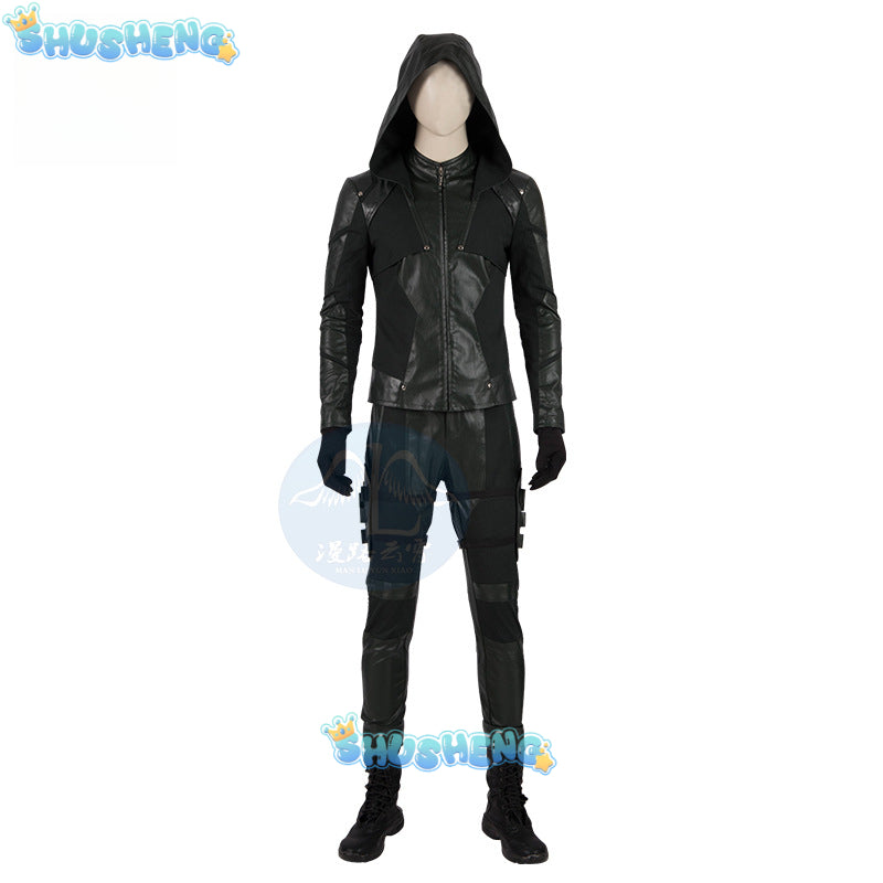 TV Surper Hero Carnival Halloween Adult Superhero Oliver Cosplay Queen Costume Arrow Battle Suits Green Outfit Arrow Hero