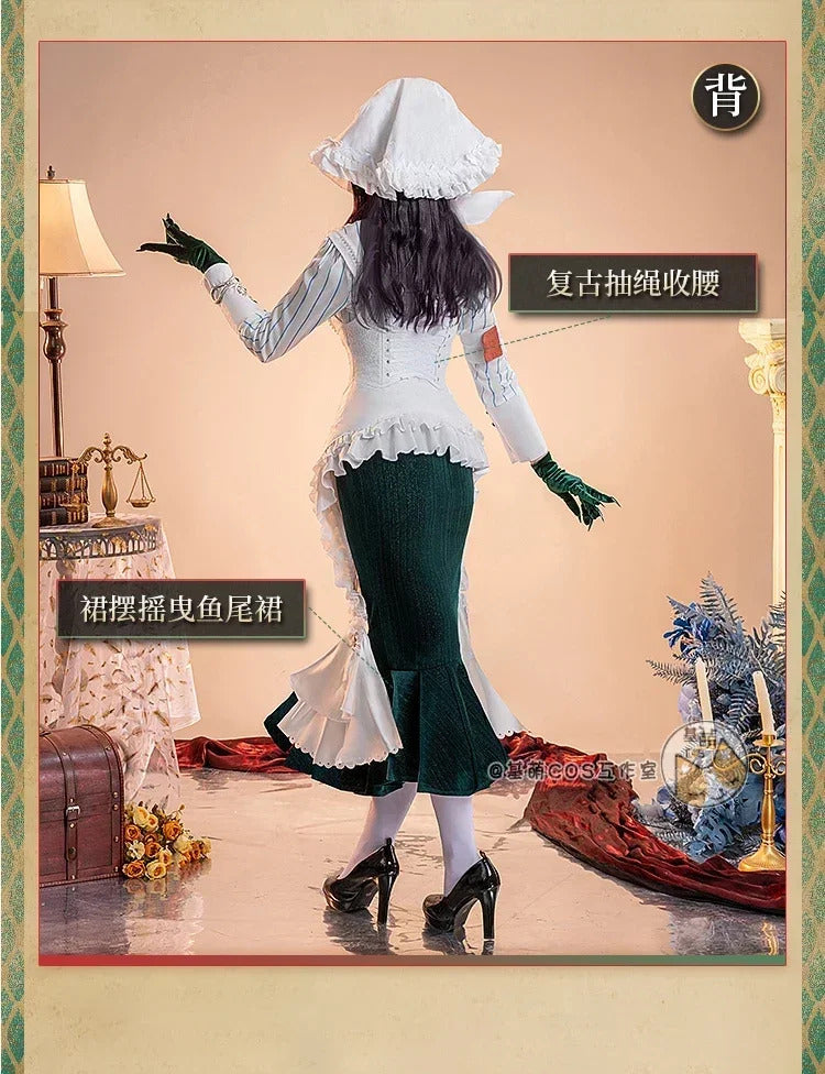 Anjo Nala Cosplay Reverse:1999 Nala Hari costume Ms. Kimberly Sexy Fish Tail Maid Dress Set Party Christmas Full Woman Uniform
