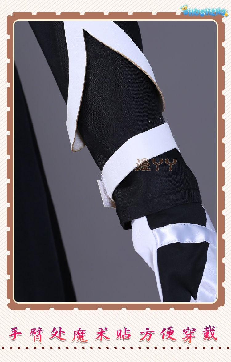 Anime Bleach Kurosaki Ichigo Cosplay Costume Japanese Manga Cosplay Black and White Outfit Halloween Role Play Uniform for Men