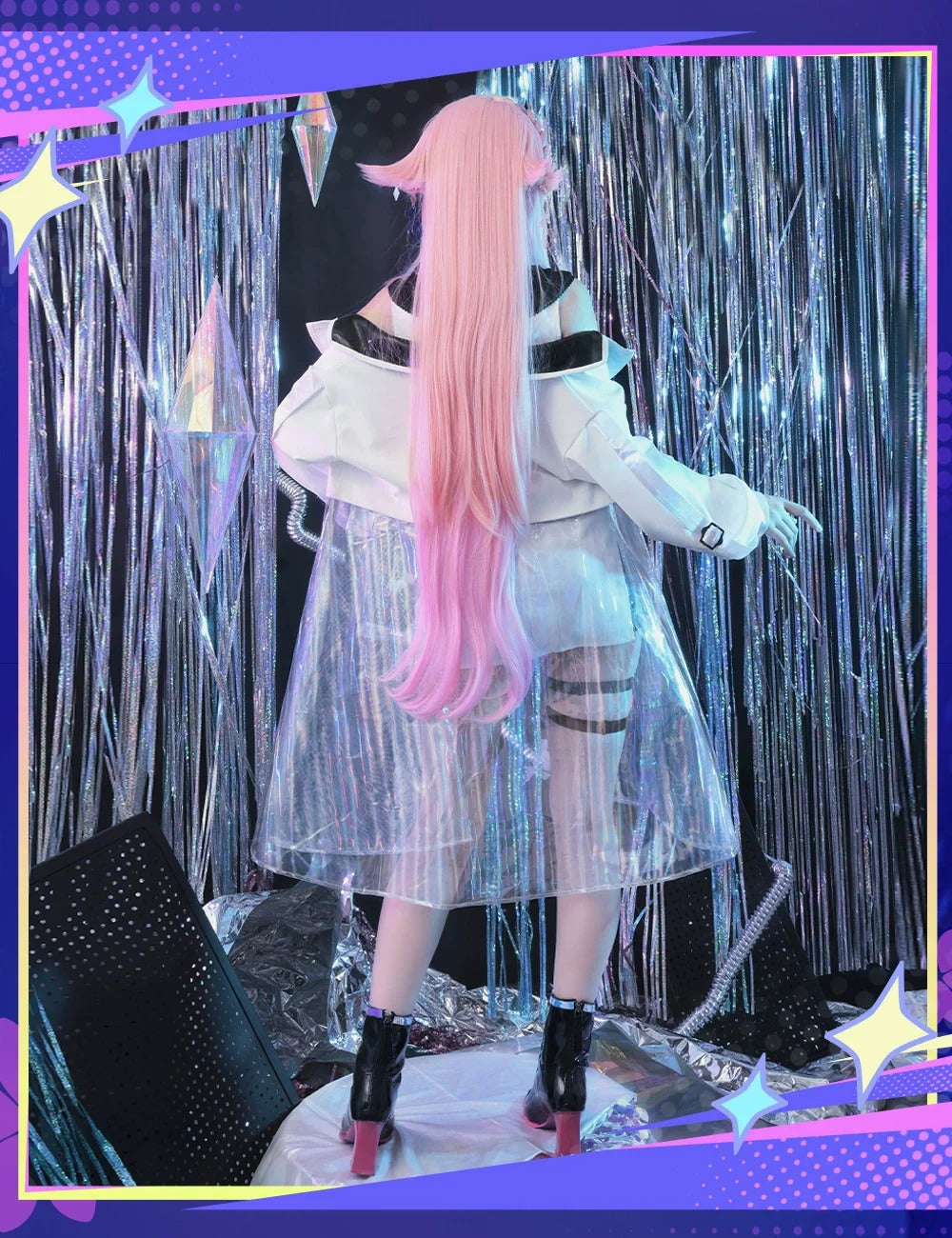 IN STOCK Genshin Impact Yae Miko Cosplay Costume Handsome Leather Jacket Belt Nail Earrings Dress Party Carnival Uniform New Set