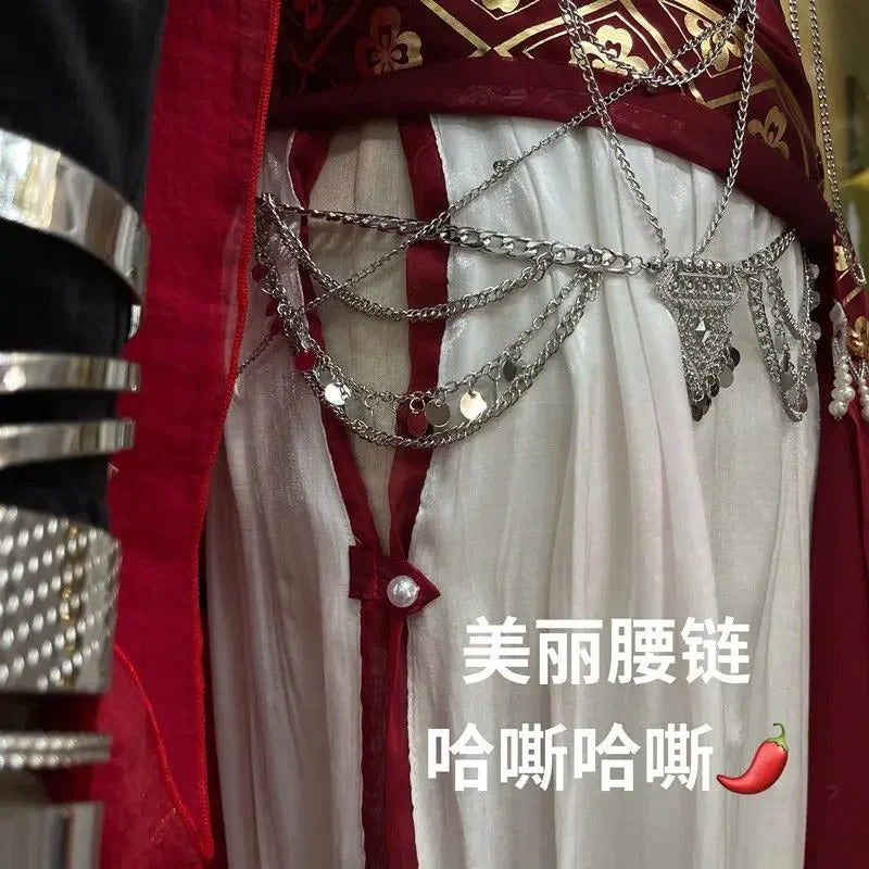 Shusheng-N Novel Heaven Official's Blessing Xie Lian Cosplay Entering Loulan Costume Halloween Carnival Hanfu Wig Men Women uniform Set