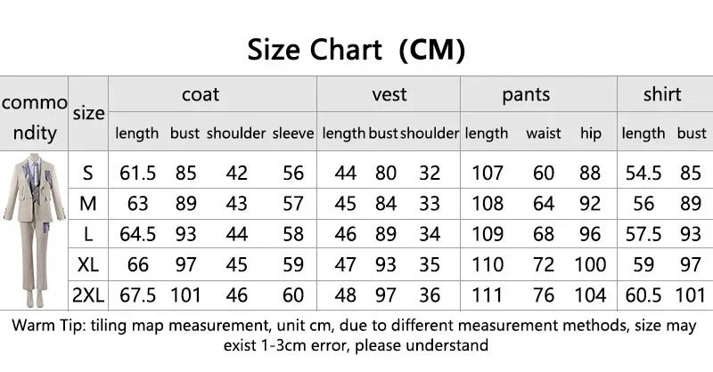Shusheng-N Love and Deepspace Xavier Cosplay Costume Birthday Outfit Uniform Suit Brooch Halloween Party for Women Men Carnival Props
