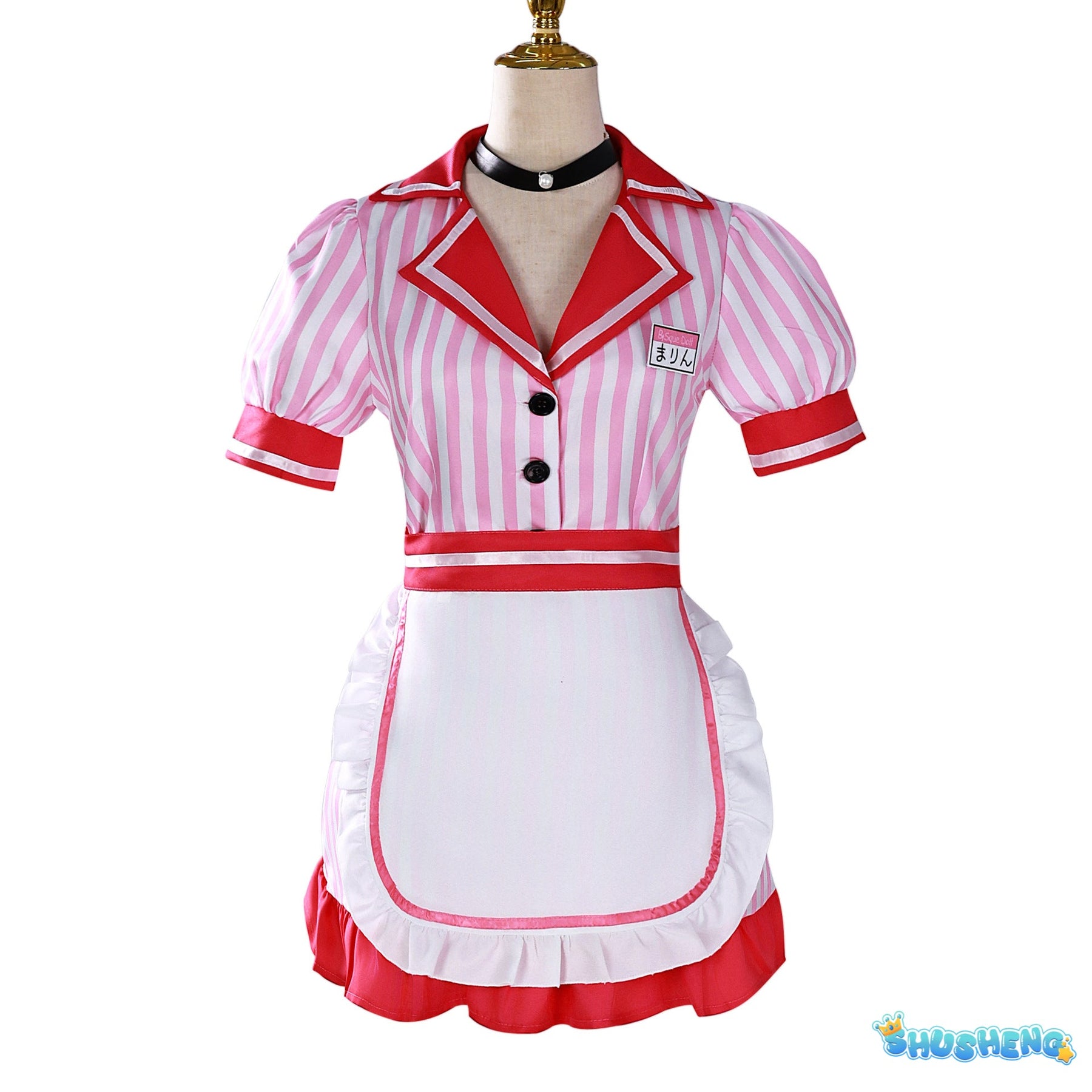 Anime My Dress-Up Darling Marin Kitagawa Cosplay Costume Pink Waitress Sweet Maid Dress Anime Halloween Party for Women