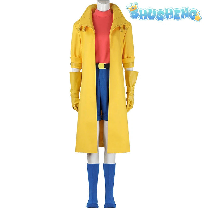 Super Villain Fantasia X 97 Cosplay Jubilee Cosplay Costume Disguise For Girls Women Adult Coat PantsHalloween Carnival Suit