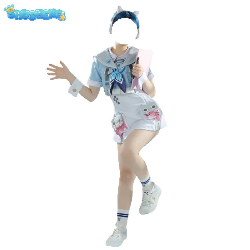 Shusheng-R NIKKE:The Goddess of Victory Shufutty Cosplay Costume Halloween Sweet sailor suit jacket dress socks tie accessories JK uniform