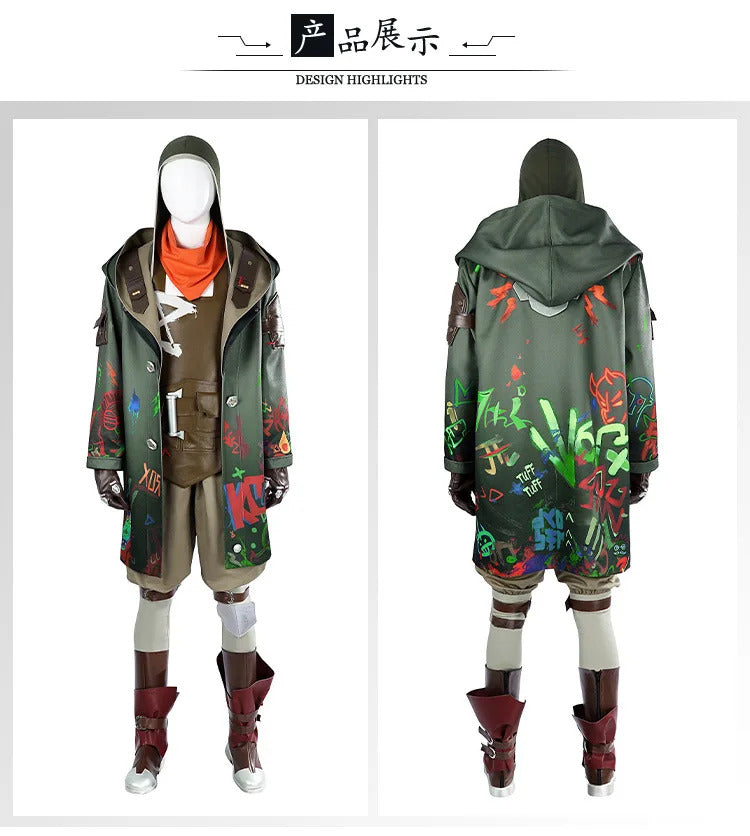 LoL Arcane:League of Legends2 Ekko Cosplay Costume Game Party Uniform Hallowen Carnival Role Clothes Clothing Shusheng