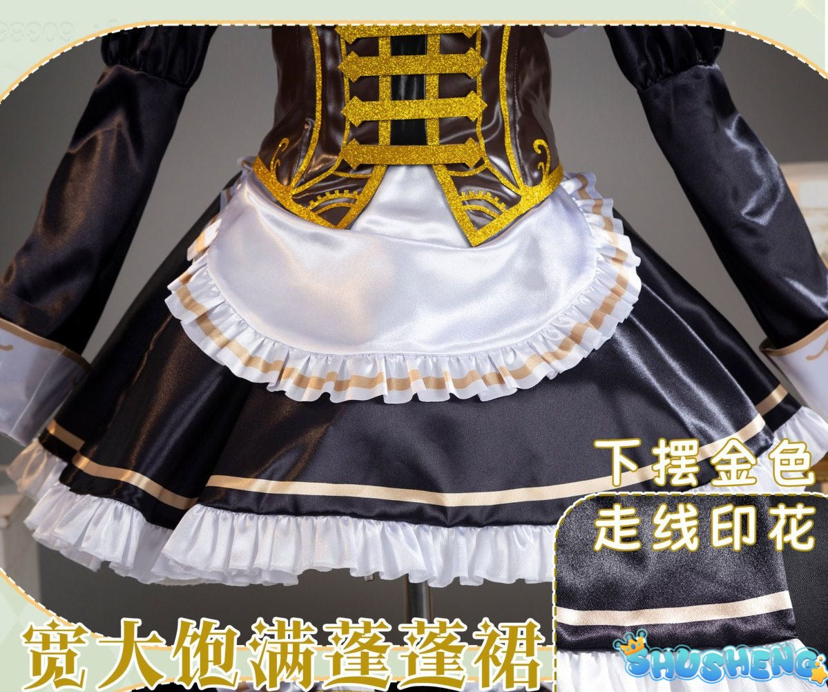Game Identity V Gardener Emma Woods Steampunk Maid Cosplay Costume Maid Dress For Girls Halloween Costume