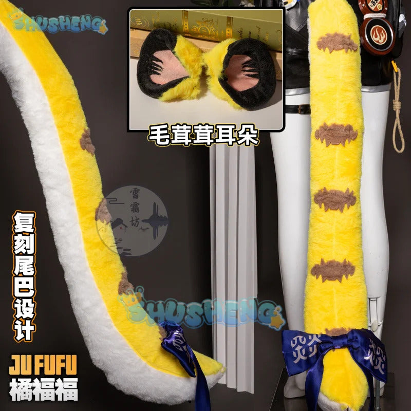 Zenless Zone Zero Ju Fufu Cosplay Costume Uniform Jacket Shorts Yunkui Summit Halloween Party for Women Girls Props