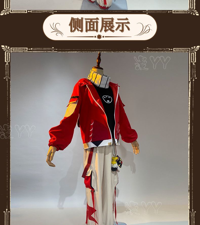 Prisoner Luca Balsa Cosplay Game Identity V Cosplay Costume Red Uniforms Coat Hat Wig Suits Party Play Clothes for Men Women