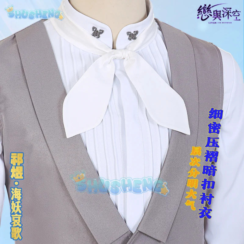 Love and Deepspace Rafayel Cosplay Costume Sea Demon Lament Uniform Halloween Carnival Party Christmas Play Role Clothing