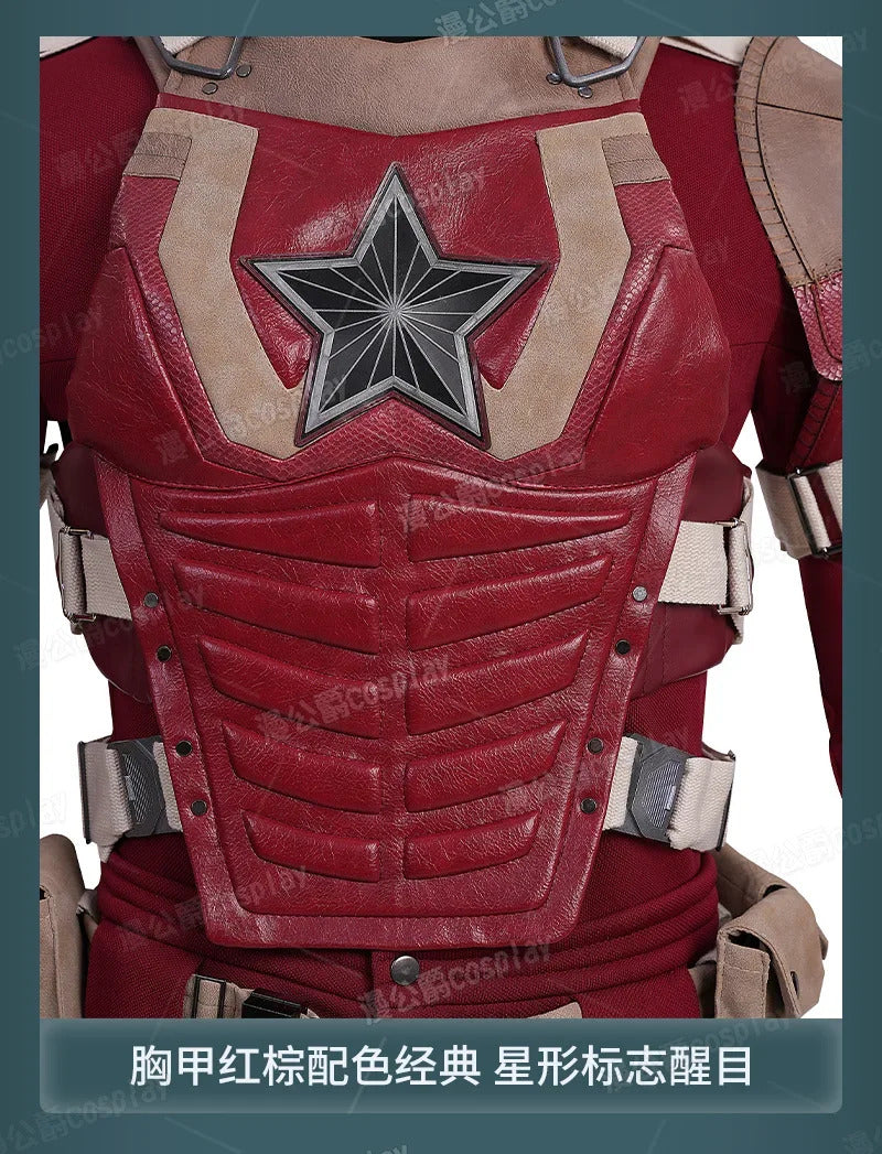 Movie Thunderbolts Red Guardian Cosplay Costume Uniform Halloween Carnival Party Christmas Play Role Clothes Clothing for Men
