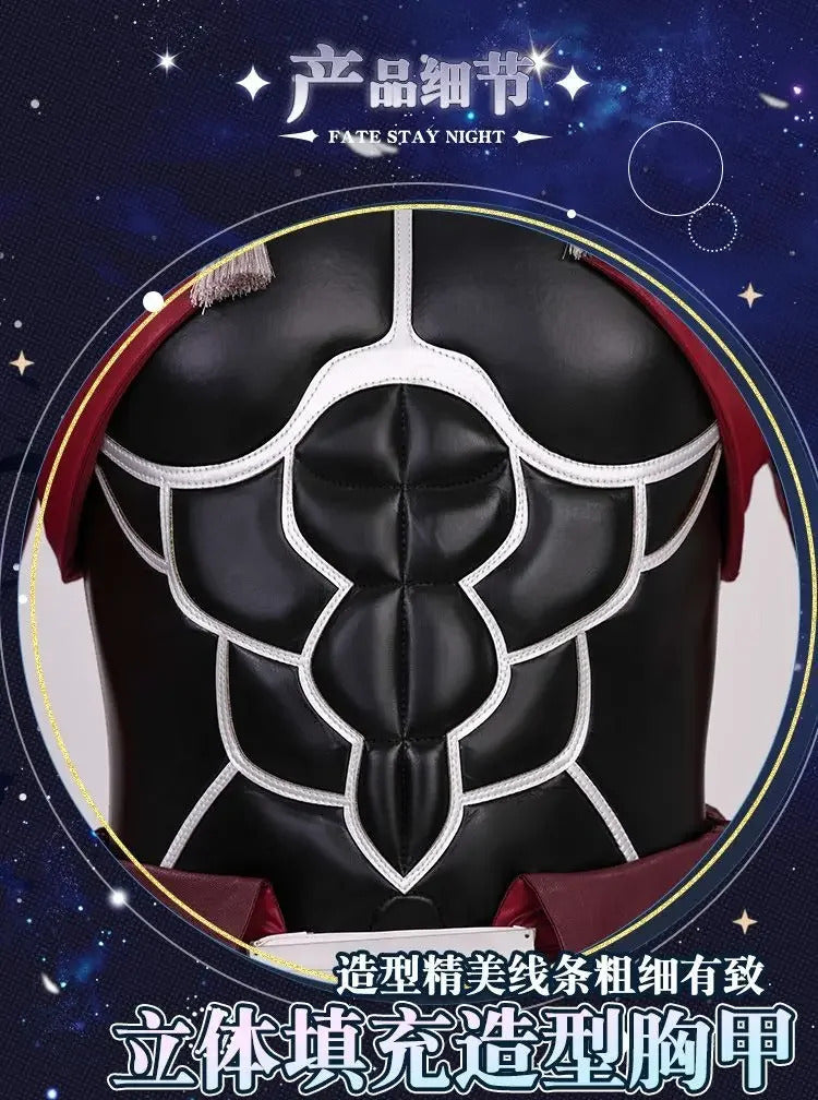 Anime Fate/stay nigh EMIYA Cosplay Arche Costume Black leather top apron pants set Halloween party handsome men women uniform