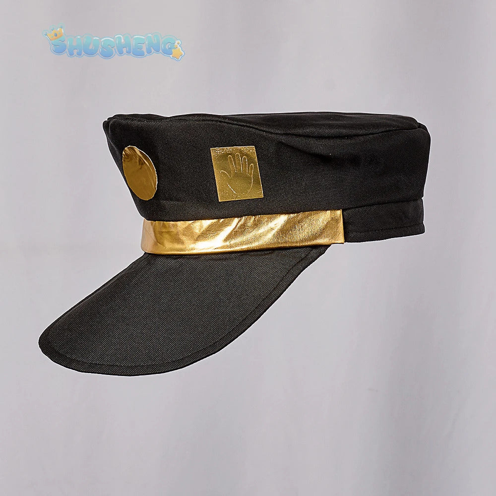 Anime JoJo's Bizarre Adventure Kujo Jotaro Cosplay Costume Hat vest coat belt Halloween carnival Woman man full set uniform