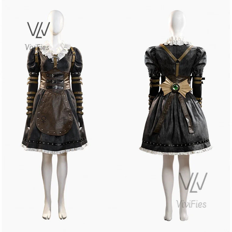 Game Alice: Madness Returns Cosplay Costume Alice Maid Dress Uniform Adult Women Halloween Carnival Party Clothes