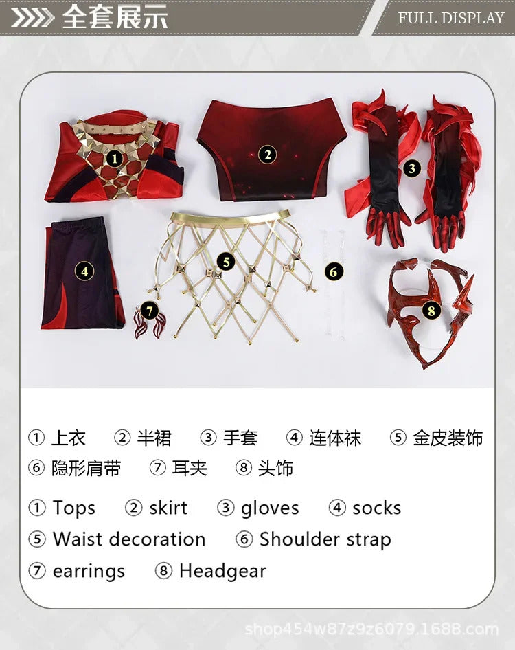 Scarlet Witch Wanda Django Maximoff Cosplay Rivals Costume Halloween Party Women Fantasy Uniform Props Shoes Wig Gloves Net Set