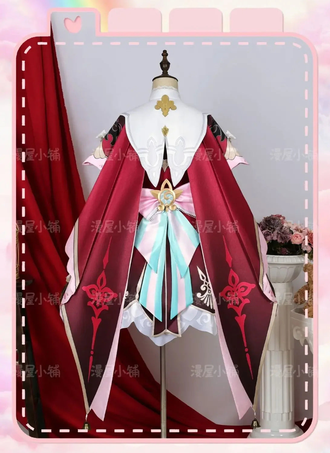 Shusheng-N Honkai Star Rail Hyacine Cosplay Costume Dress Hat Uniform Amphoreus Carnival Halloween Party for Women Girls Props