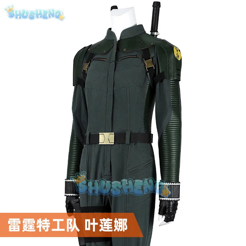Movie Thunderbolts Yelena Belova Cosplay Costume Superhero Jumpsuit Halloween Party Uniform Accessories Props Complete Set