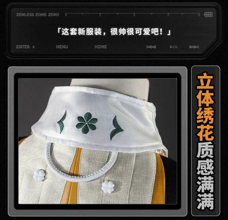 Zenless Zone Zero Belle Cosplay Costume Yunkui Summit Uniform Delicate Sunlight Headwear Phaethon Wise Halloween Party Women