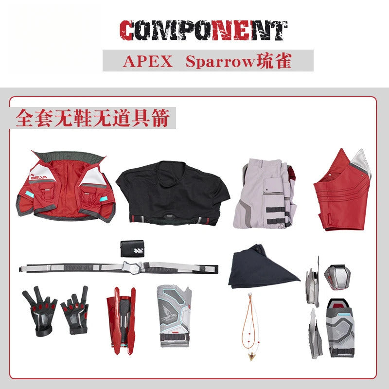 Apex legends Sparrow Cosplay Costume Uniform Halloween Carnival Party Christmas Play Role Clothes Clothing for Women