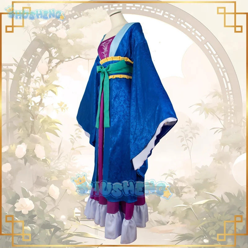 Anime The Apothecary Diaries Lihua Cosplay Costume Blue Dress Kusuriya No Hitorigoto Halloween Party for Women Girls Accessory