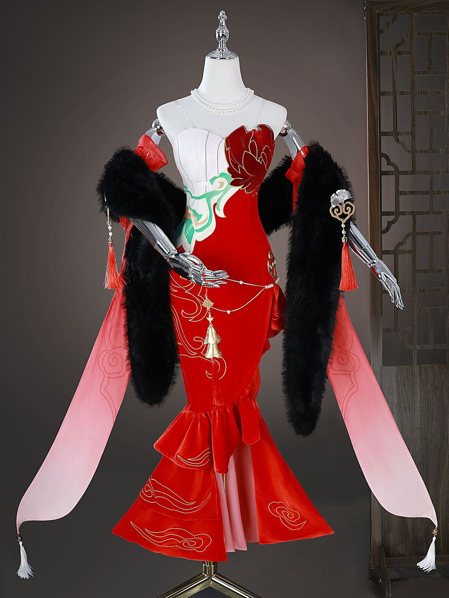 NEW Jia Duo Bao X Honkai Star Rail Tingyun Fugue Cosplay Costume Ting Yun Aventurine Cosplay Costume Suits Wig Shoes Full Sets