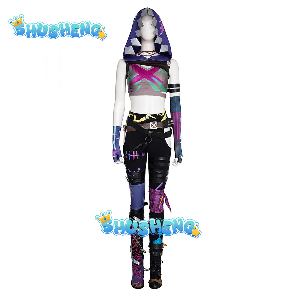 Jinx Hoodie Cosplay Costume Anime Arcane Women LOL Arcane Jinx Cosplay Hoodie Costume Plus Size